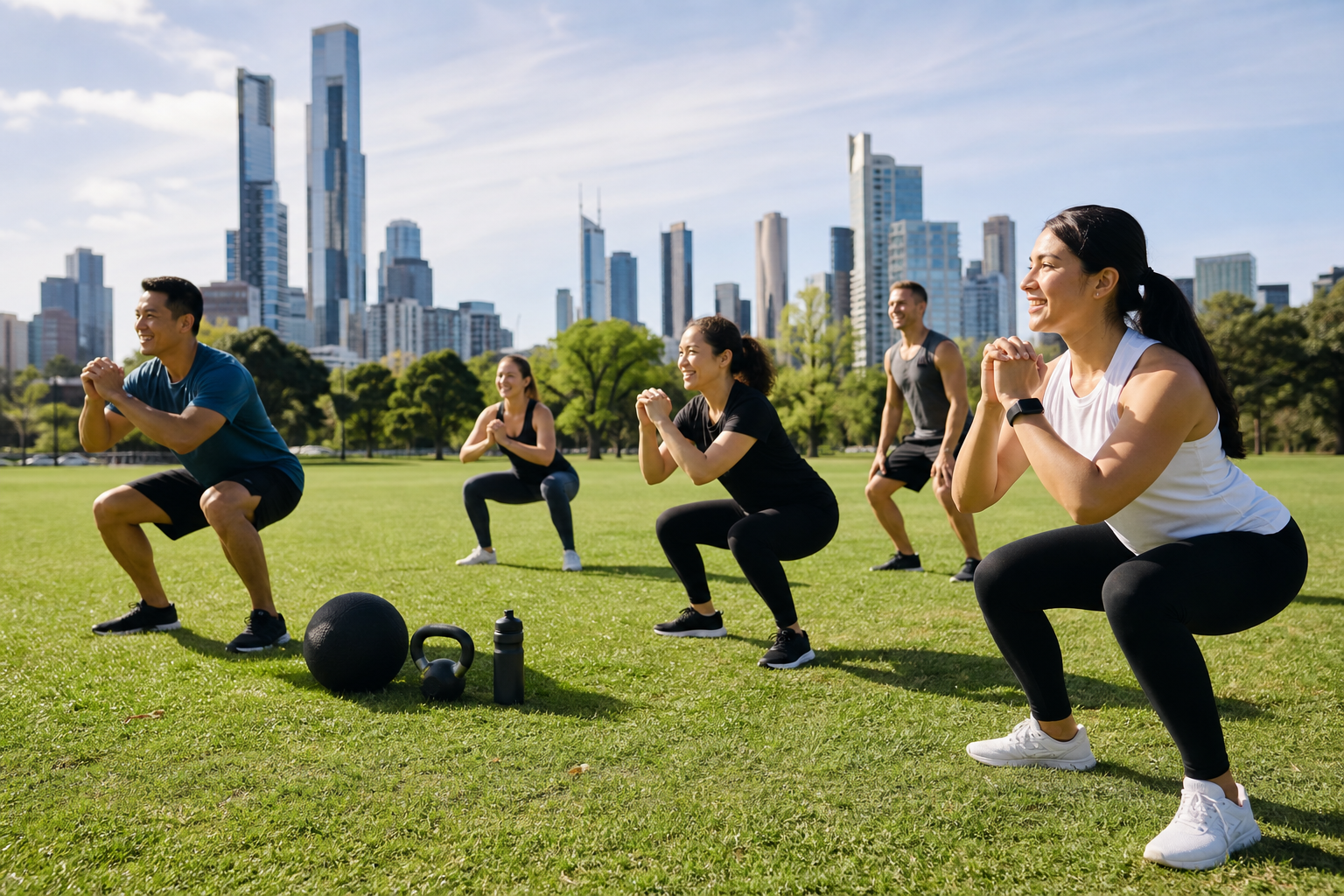 Purifypurificati park fitness circuit group exercise in Melbourne